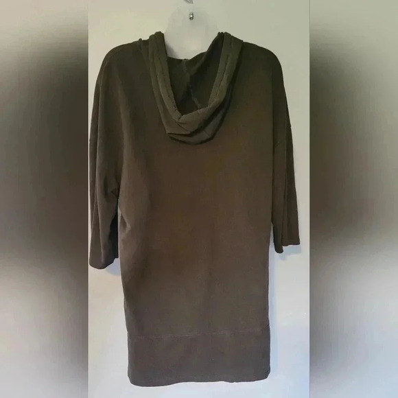 ZARA Trafaluc 3/4 length sleeve hooded pullover lightweight sweater Brown size s - Picture 6 of 7